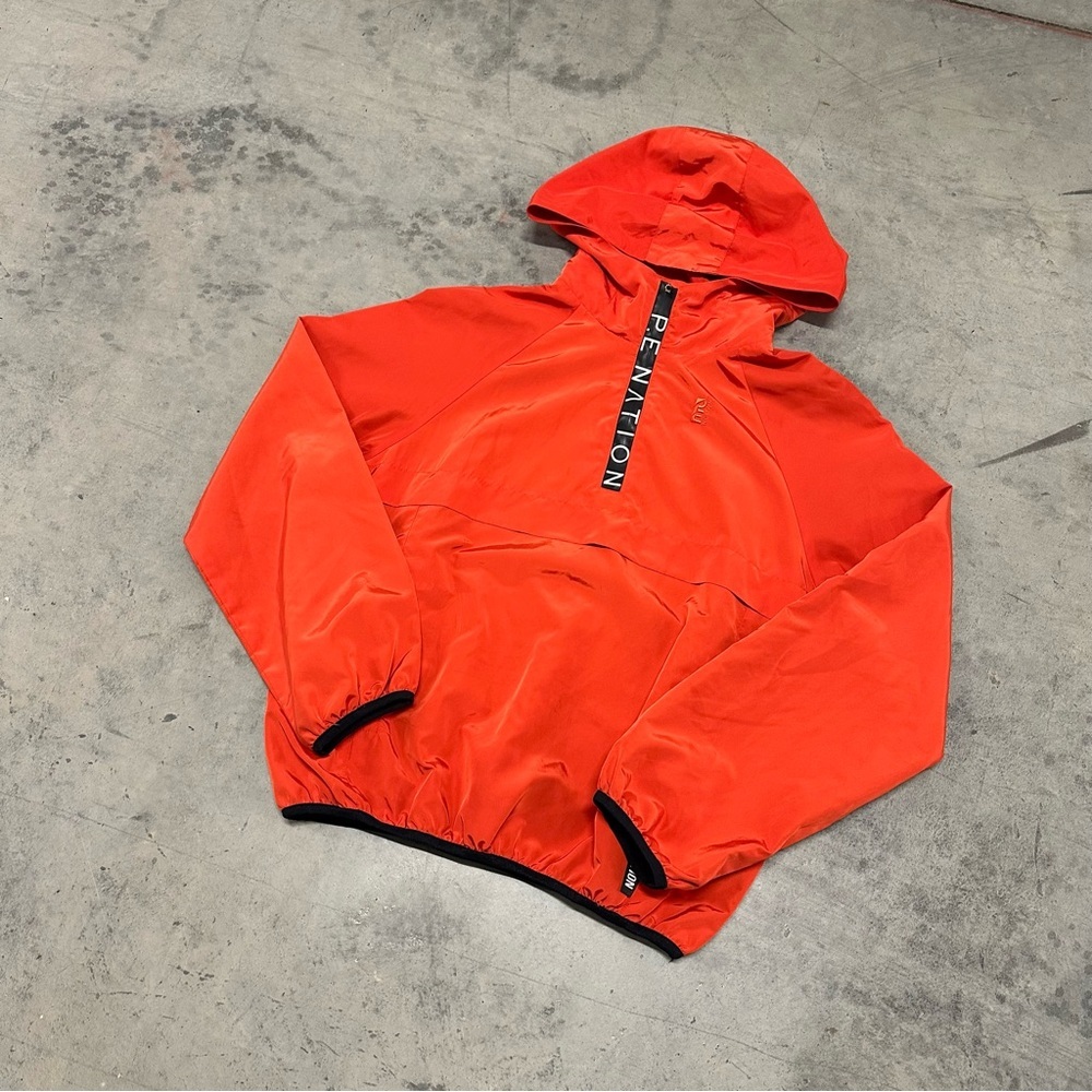 P.E. Nation Red Orange Anorak Jacket Womens Small - Picture 2 of 12